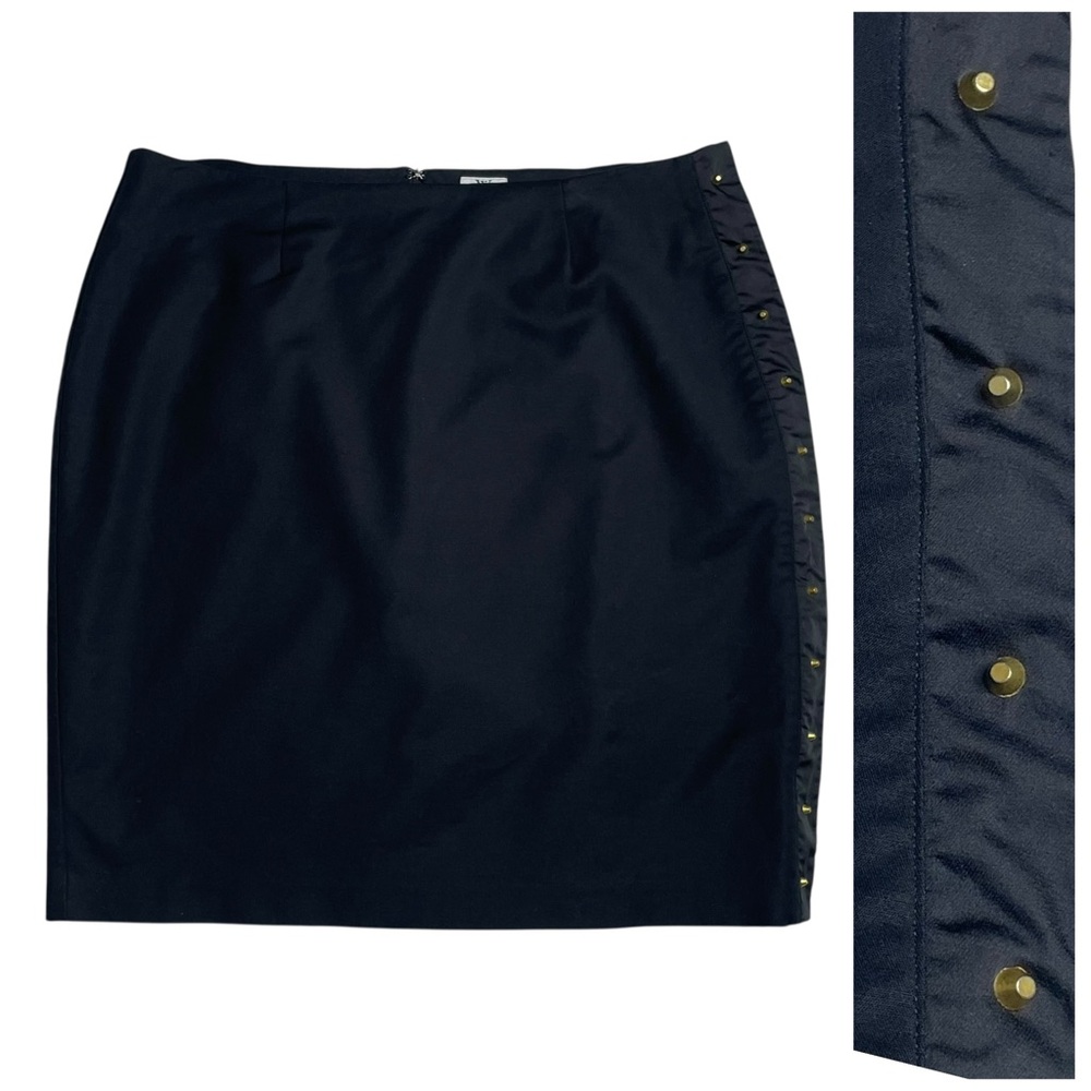 Worthington 18 studded pencil skirt black
